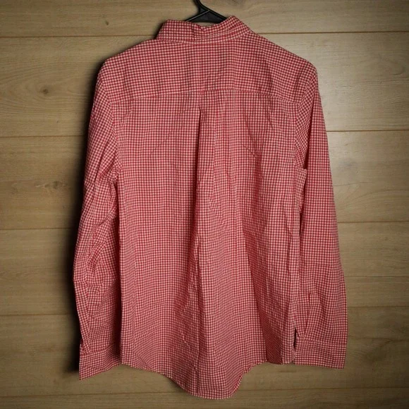 Ralph Lauren Kids Gingham Button Down Shirt Red White Long Sleeve Size XL 18-20 - Picture 2 of 5